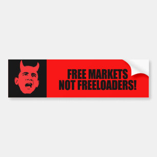 VRIJE MARKTEN, GEEN VRIJBLIJVERS BUMPERSTICKER