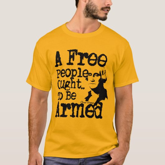 Vrije mensen moeten worden opgepakt t-shirt (Voorkant)