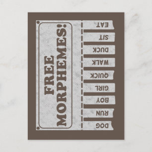 vrije morfemen briefkaart