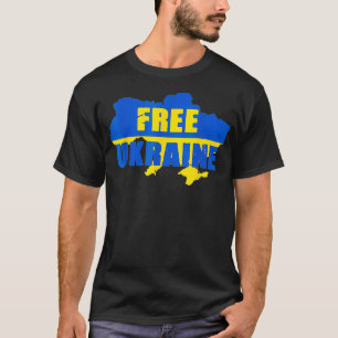 Vrije Oekraïense vlag Oekraïne - kaart I stand Wi T-shirt
