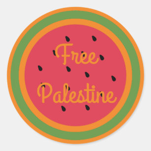 vrije palestijn ronde sticker