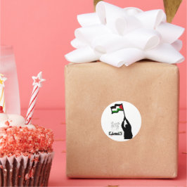 Vrije Palestijnse Arabische tekst Ronde Sticker