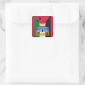 Vrije Palestijnse Arabische tekst Vierkante Sticker (Tas)