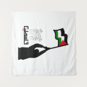 Vrije Palestijnse Arabische tekst Wandkleed (Voorkant (horizontaal))