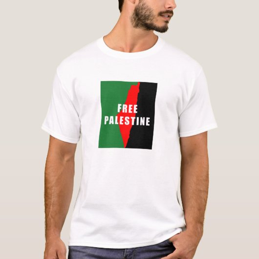 Vrije Palestijnse kaart Mannen TShirt (Voorkant)