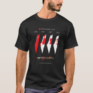 Vrije Palestijnse Kaart Vlag Vrije Gaza Ik Sta Aan T-shirt
