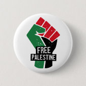 Vrije Palestijnse vlag eerst Ronde Button 5,7 Cm (Voorkant)