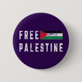 Vrije Palestijnse vlag Palestijn Ronde Button 5,7 Cm (Voorkant)
