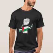 Vrije Palestijnse vuist en vlag T-shirt (Voorkant)