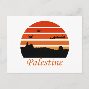 vrije palestijnse zonsondergang briefkaart
