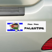 Vrije Palestina Bumpersticker (Op auto)