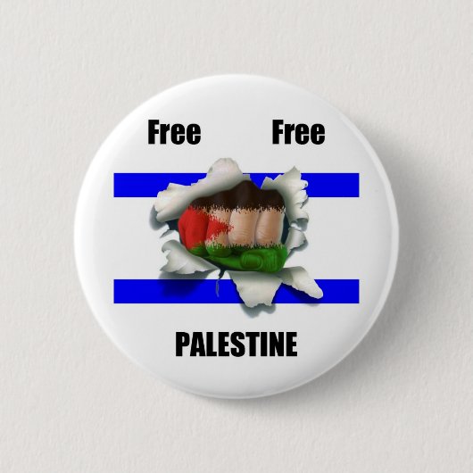 Vrije Palestina Ronde Button 5,7 Cm (Voorkant)