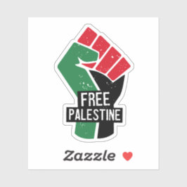Vrije Palestina vuist Sticker