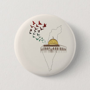 VRIJE PALESTINE RONDE BUTTON 5,7 CM
