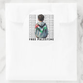 VRIJE PALESTINE RONDE STICKER (Tas)
