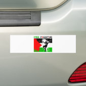VRIJE PALESTINE THEME. BUMPERSTICKER (Op auto)