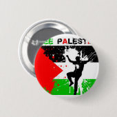 VRIJE PALESTINE THEME. RONDE BUTTON 5,7 CM (Voorkant /achterkant)