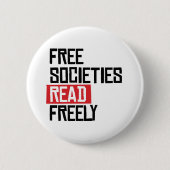 Vrije samenlevingen lezen vrij ronde button 5,7 cm (Voorkant)