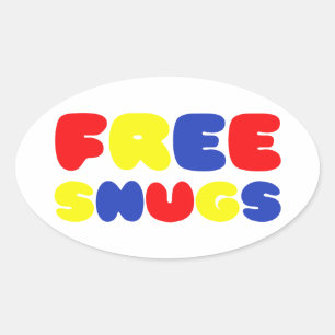 VRIJE SNUGS OVALE STICKER