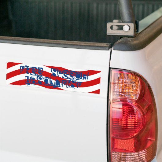 VRIJE SPEECH ABSOLUTIST-democratisch VS CENSORSCHA Bumpersticker (Op Truck)
