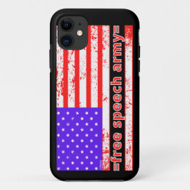 VRIJE SPEECH ARMY , noodgedwongen , amerikaanse vl iPhone 11 Hoesje