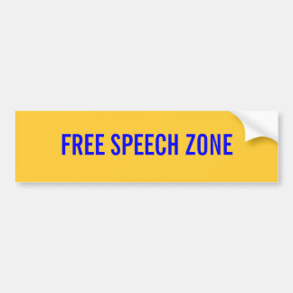 VRIJE SPEECH-ZONE BUMPERSTICKER