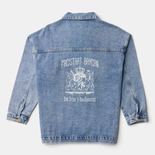 Vrije staat Beieren do Bin I Dahoam Bavarian Denim Jacket (Achterkant)