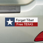 Vrije TEXAS Bumpersticker (Op auto)