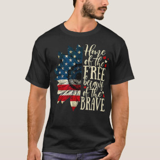 Vrije thuis vanwege de Amerikaanse vlag Sunf T-shirt