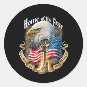Vrije thuis vanwege de arendrik Eagle Ronde Sticker