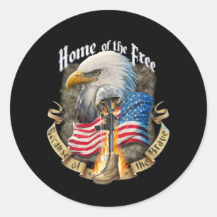 Vrije thuis vanwege de arendrik Eagle Ronde Sticker