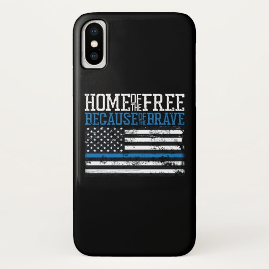 Vrije thuis vanwege de moedige Amerikaanse vlag Case-Mate iPhone Case (Achterkant)