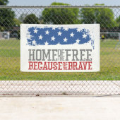 Vrije thuis vanwege de moedige Amerikaanse vlag Spandoek (Insitu)