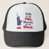 Vrije thuis vanwege het dappere teken trucker pet (Voorkant)
