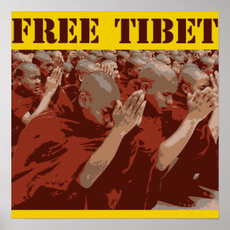 Vrije Tibetaanse boeddhistische monniken Poster