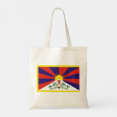 Vrije Tibetaanse vlag Tote Bag (Achterkant)