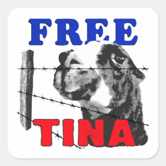 VRIJE TINA VIERKANTE STICKER