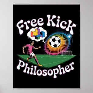 Vrije Trap Filosoof Voetbal Wiskunde Humor Poster