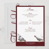 Vrije Uitloop Kip Diner Menu Kaart (Voorkant / Achterkant)
