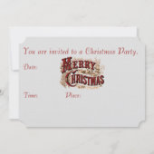 Vrije uitnodiging voor kerstfeestdagen (Achterkant)