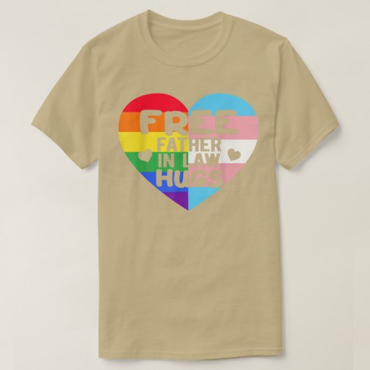Vrije vader in de rechtszaal hugs Cute Flag Heart T-shirt (Design voorkant)
