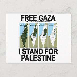 VRIJE VEILIGE GAZA PALESTINE.png Briefkaart