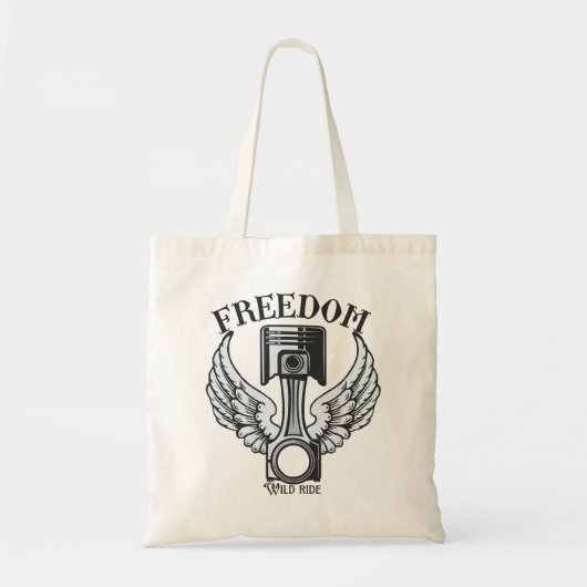 vrije vleugels motorfiets tote bag (Voorkant)