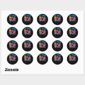 Vrije wervels of roze bogen ronde sticker (Vel)