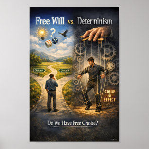 Vrije Wil en Lot Gedachten Debat Poster