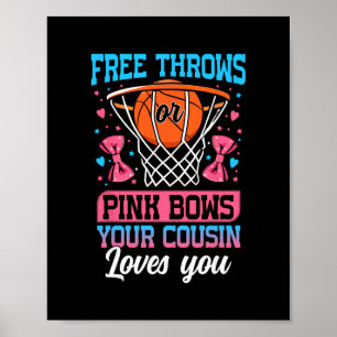 Vrije worpen of roze strikken je neef/neefje houdt poster