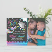 Vrije zee- en haaienpartij kaart (Staand voorkant)