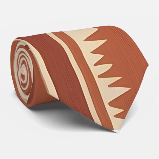 Vrijgevochten Earth Tone Boho Stropdas (Opgerold)