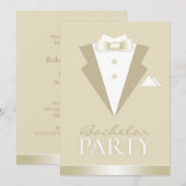 Vrijgezel Party Suit Flat Invitation Kaart (Voorkant / Achterkant)