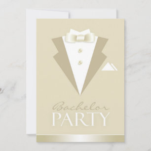 Vrijgezel Party Suit Flat Invitation Kaart
